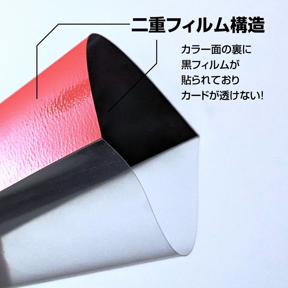 カードスリーブ 透かし防止エンボスカラー ネイビー ミニ 62x89mm 80