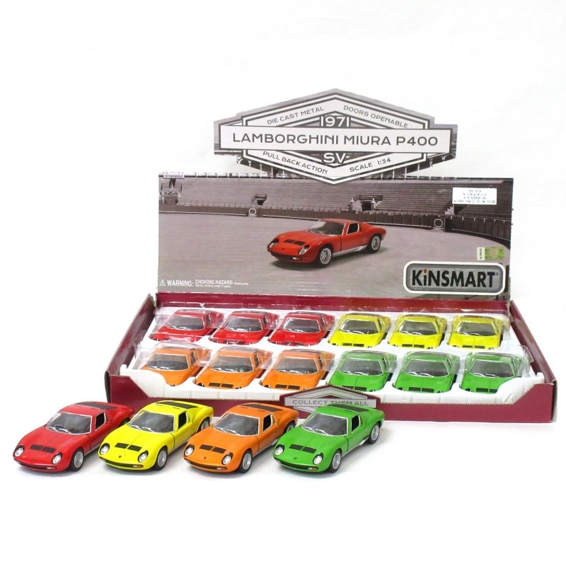 KiNSMART ミニカー 1:34 ランボルギーニ ミウラ P400 SV 4色アソート
