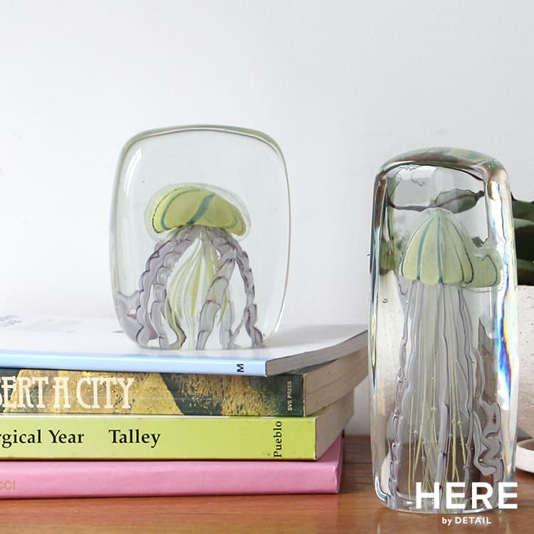 ガラスオブジェ ジェリーフィッシュ ツイストレッグ Jellyfish Twisted