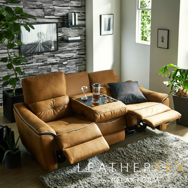 バッジオ Baggio 3人掛け 電動ソファ 3シーター（レザーテックス