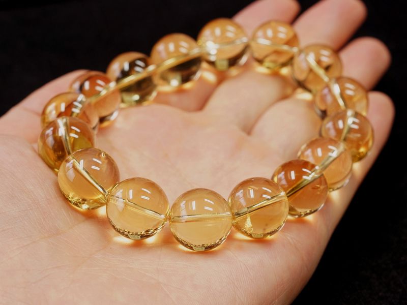 シトリン ブレスレット 14mm玉 No.17｜最高級パワーストーン販売の
