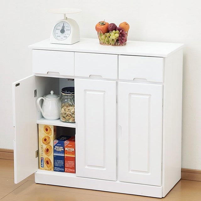 fam+ ファムプラス 桐製カウンターワゴン 3枚扉｜ファミリー・ライフ