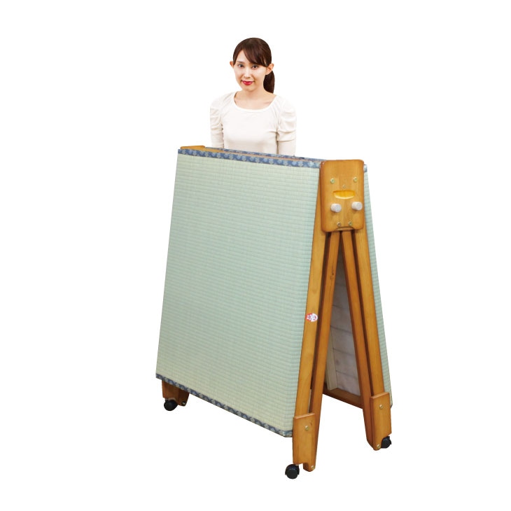 日本製 中居木工 らくらく折りたたみ式畳ベッド ワイド NK-2710