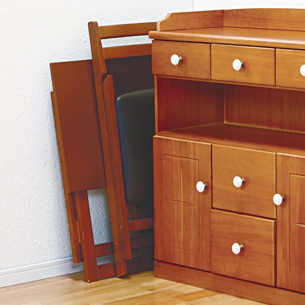 天然木折りたたみデスク＆チェアセット｜ファミリー・ライフ公式通販