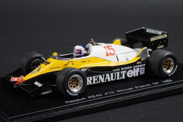 1/43 スパーク S1706 ルノー RE40 フランスGP 優勝 1983 #15, Boost