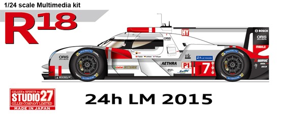 取寄せFD24013 スタジオ27 1/24 アウディR18 e-tron quattro LM 2015