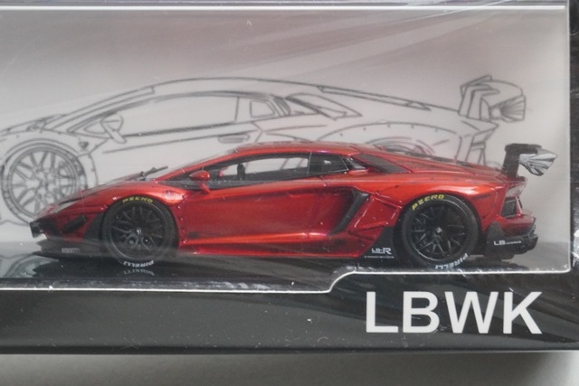 新品 LBWK 1/64 LB-WORKS アヴェンタドール レッド フィギュア付