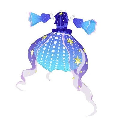 V1-034 きらきらくらげブルーワンピ ☆4 | アイプリバース,通常弾,1