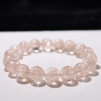 ヒマラヤ ピンクマニカラン水晶ブレスレット 10～11mm｜パワーストーン