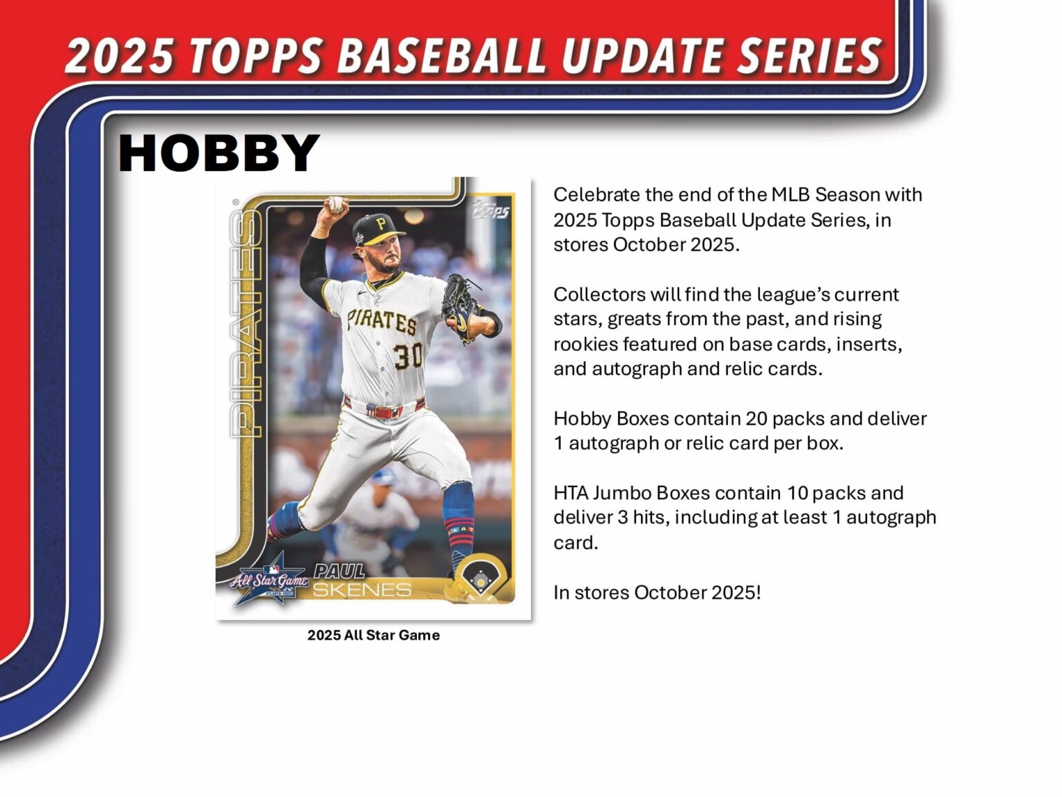 MLB 2025 TOPPS UPDATE BASEBAL SERIES HOBBY BOX（送料無料）