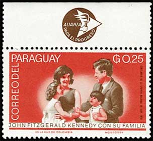 第二次世界大戦の将校としてのJ・F・ケネディ、W・チャーチル 切手5種