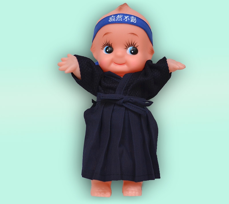 剣道キューピー人形 【鉢巻きに文字刺繍入り】