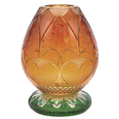 マイセンクリスタル 色被せ花瓶「蓮の花」 LOT/80357F/36AB | マイセン