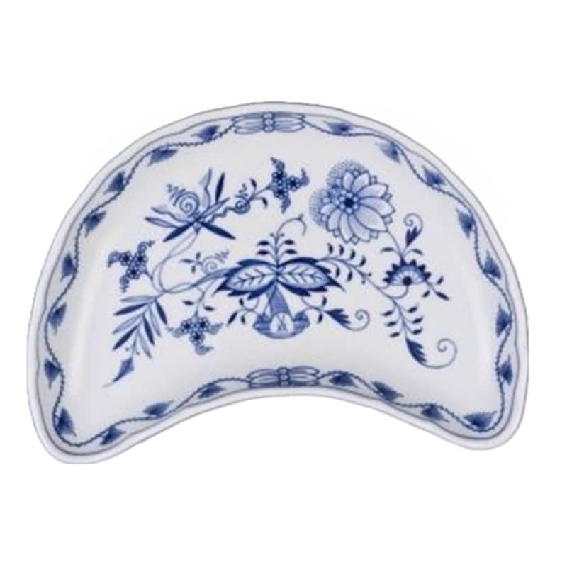 マイセン ブルーオニオン 三日月プレート 800101/00245 | ブルー