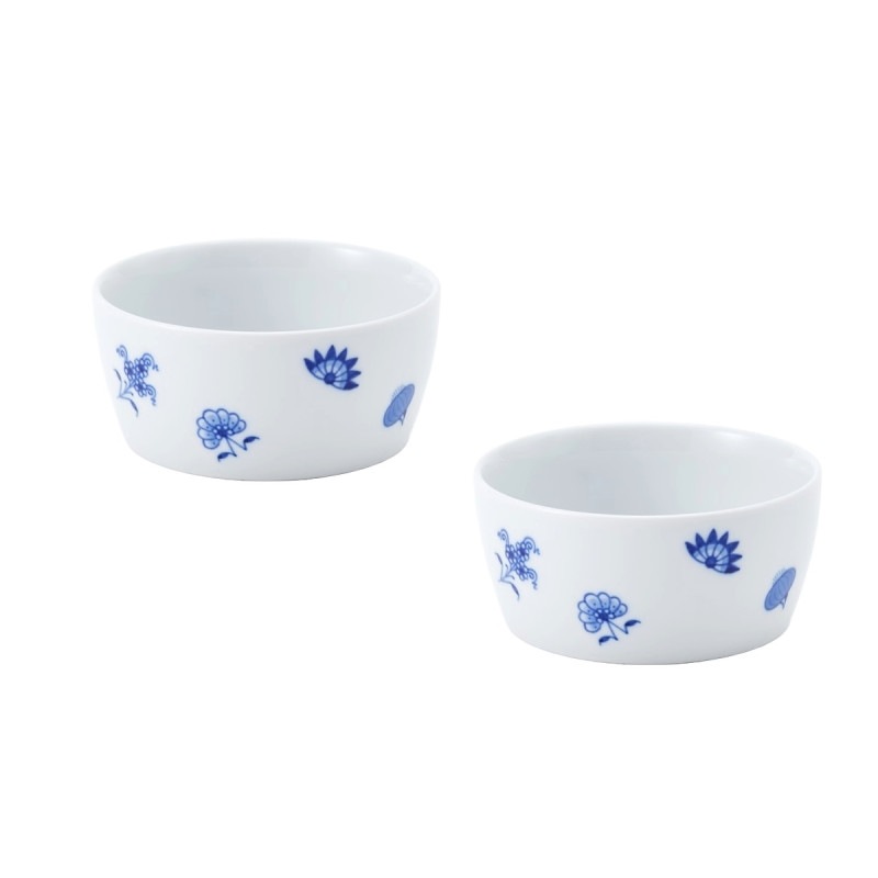 マイセン 散らしブルーオニオン＊日本オリジナル ペアディッシュ10cm