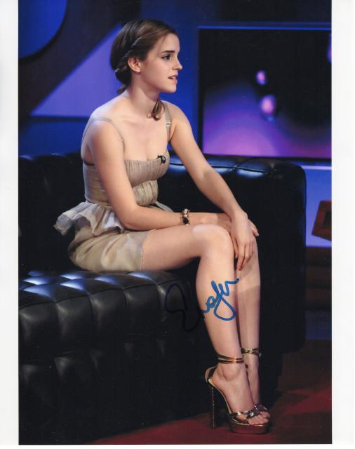 エマ・ワトソン直筆サイン入り写真□ハリー・ポッター/美女と野獣