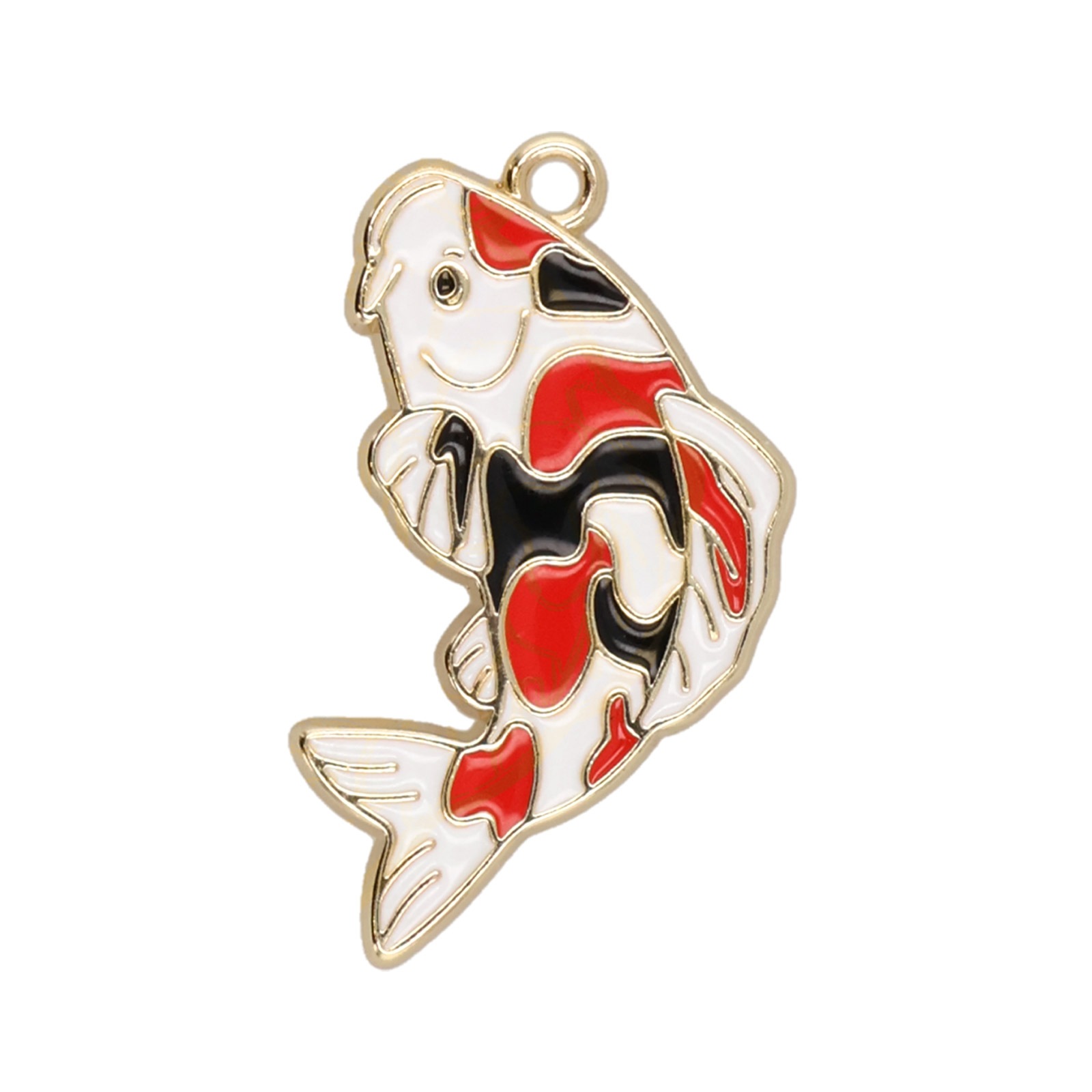 日本のお土産 観光 ダイキャスト錦鯉（小）キーホルダー 555S付き