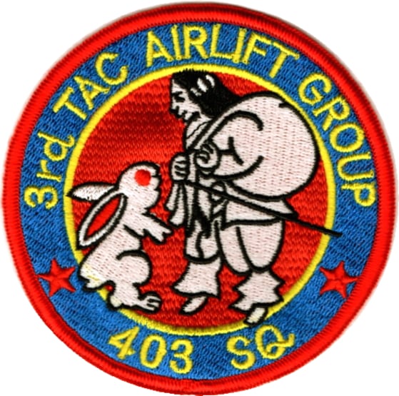 美保基地 403飛行隊 因幡の白兎パッチ ハイビジ 赤 | 航空自衛隊各