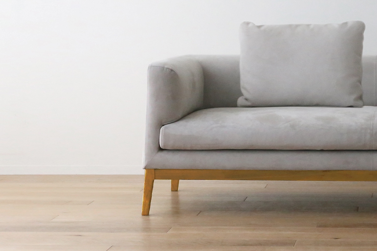 廃番25％OFF】 FRACCE SOFA ベンチ グレー オーク脚