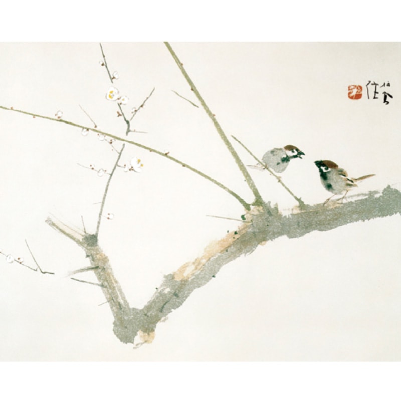 竹内栖鳳『梅園』高級額 : アートの友社 竹内栖鳳『梅園』高級額