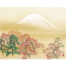 横山大観 「海暾」 複製絵画 掛軸 軸装 美術品 レプリカ : 美術品 工芸