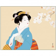 上村松園『花下美人』額【ポイント5％還元中】 : アートの友社 上村