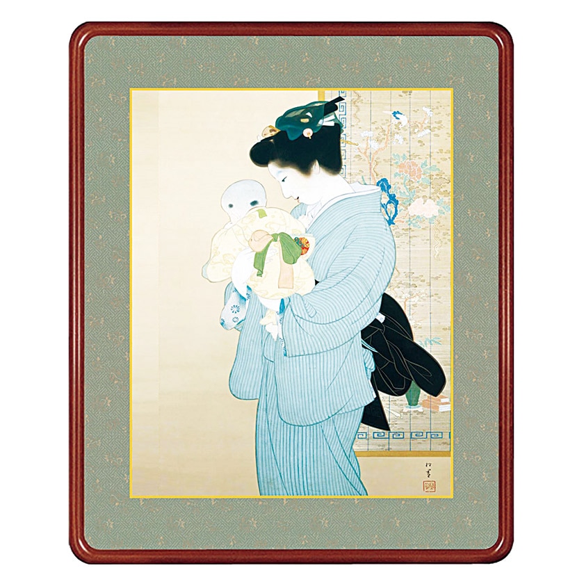 上村松園 母子（ぼし） 額装 : アートの友社 母子（ぼし） 額装 110850