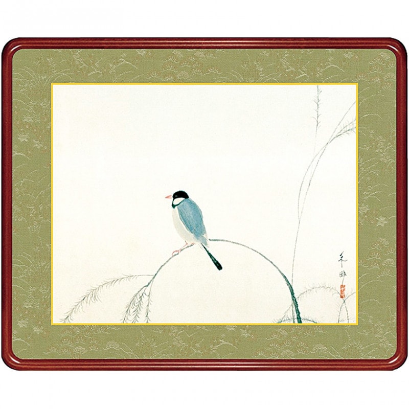 速水御舟筆 白鷺紫閃 石版画軸装 昭和9年制作作品 昭和63年発行 NO61