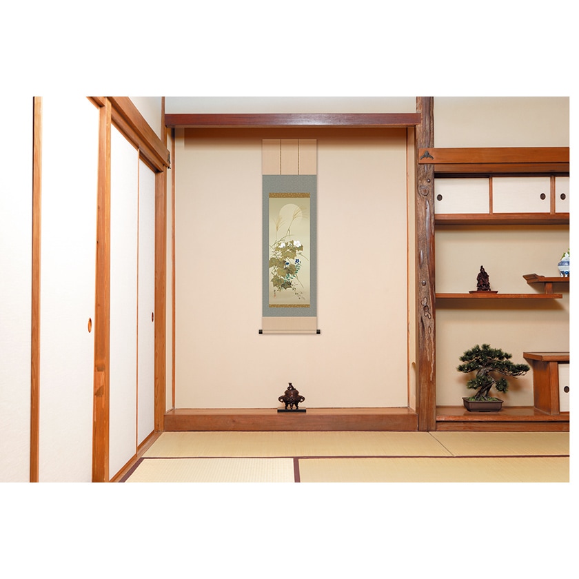 酒井抱一『十二か月花鳥図』四月『牡丹に蝶図』掛軸【ポイント5％還元