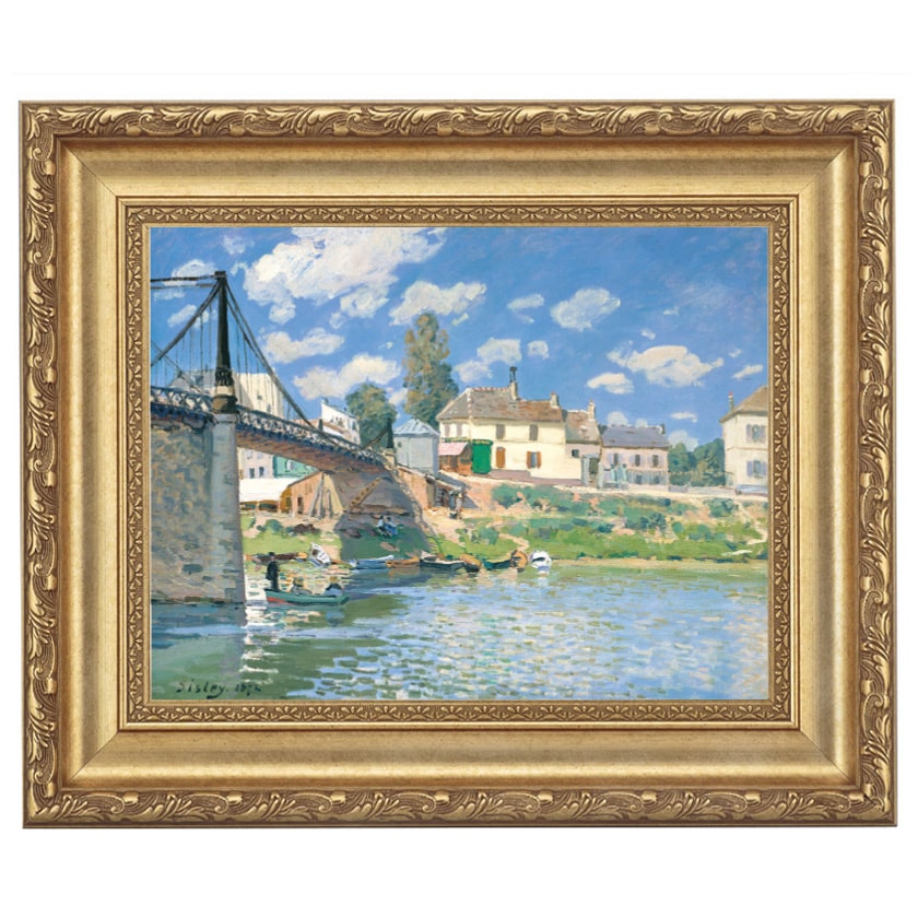 シスレー 「川のある風景」 4号 立体複製名画 【5％ポイント還元中