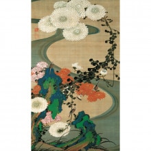 伊藤若冲 動植綵絵 雪中鴛鴦図 高級仕様 額 美術品 インテリア 作品