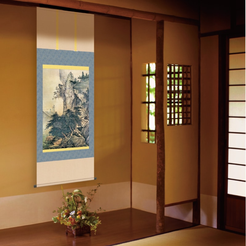 雪舟 四季山水図 掛軸4点セット生誕600年記念 【ポイント5％還元中