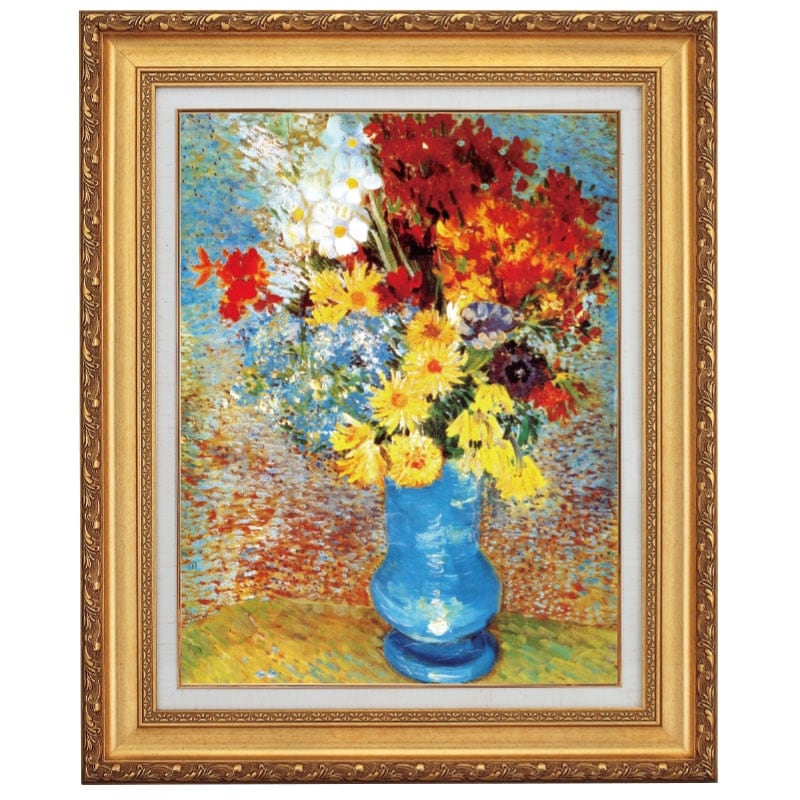 ゴッホ 「青い花瓶の花」 10号 立体複製名画 【5％ポイント還元中