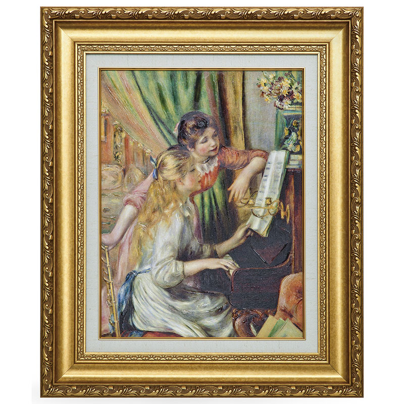 ルノワール 「ピアノに寄る少女たち」 6号 立体複製名画 【5％ポイント