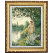 立体複製名画 カミーユ・ピサロ「水浴する女」4号 : アートの友社 立体
