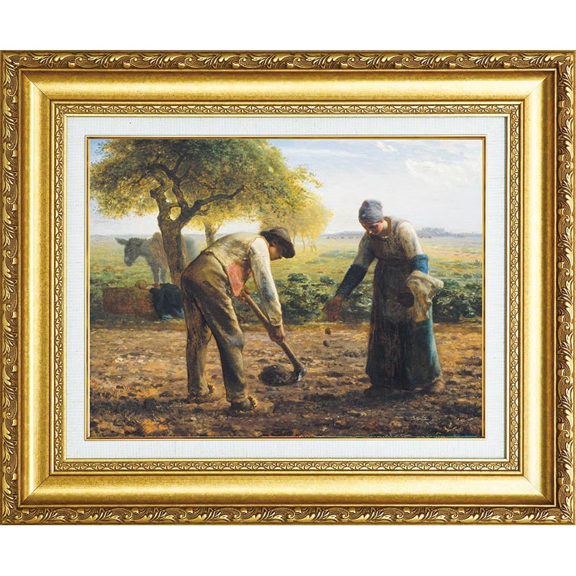 ミレー 「馬鈴薯植え」 6号 立体複製名画 【5％ポイント還元中