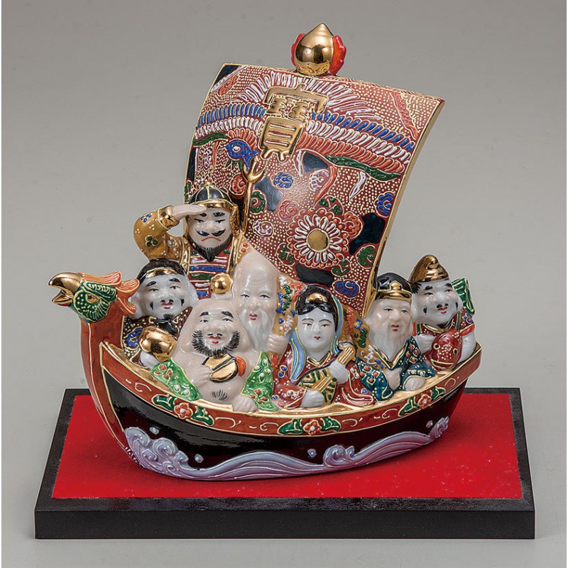 九谷焼七福神宝船【ポイント5％還元中】 : アートの友社 美術品 工芸