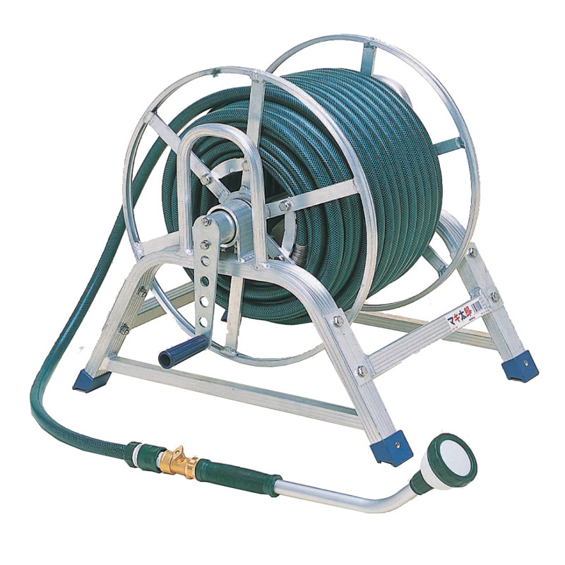 ハラックス マキ太郎 アルミ製 ホース巻取器 φ15mm水道ホースセット WS