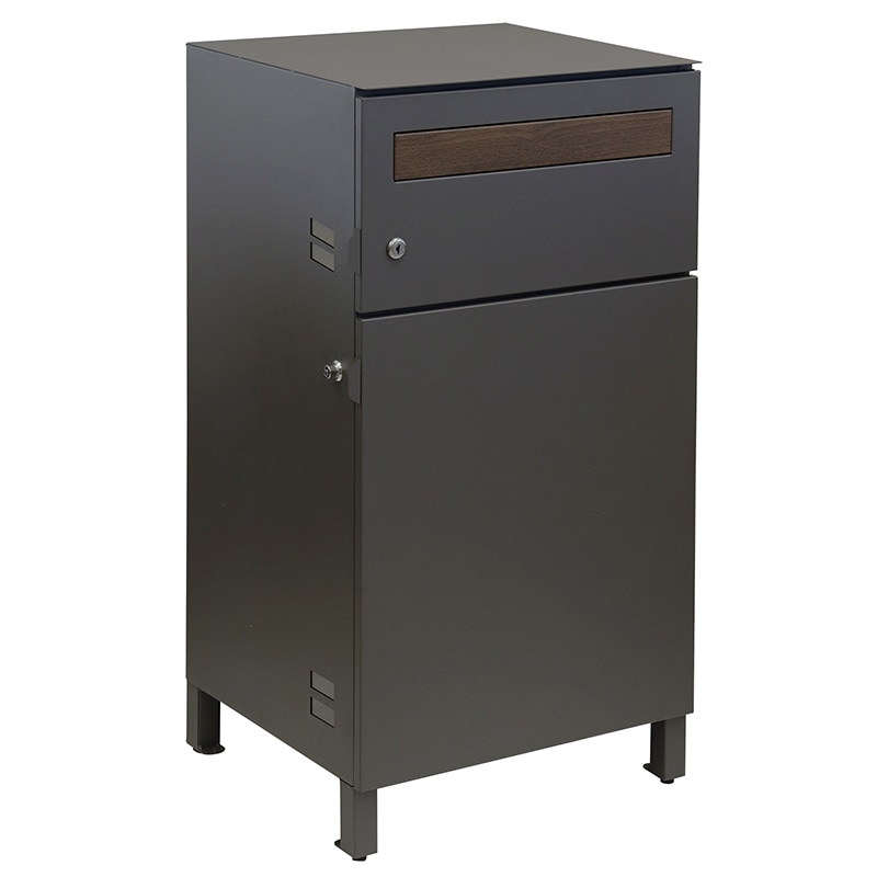 MOJYU モジュ 宅配ボックス付ポストGianジャン PBX-014 ダークグレー