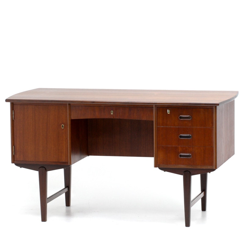 北欧 両袖デスク チーク材 ミッドセンチュリー家具 | 北欧家具