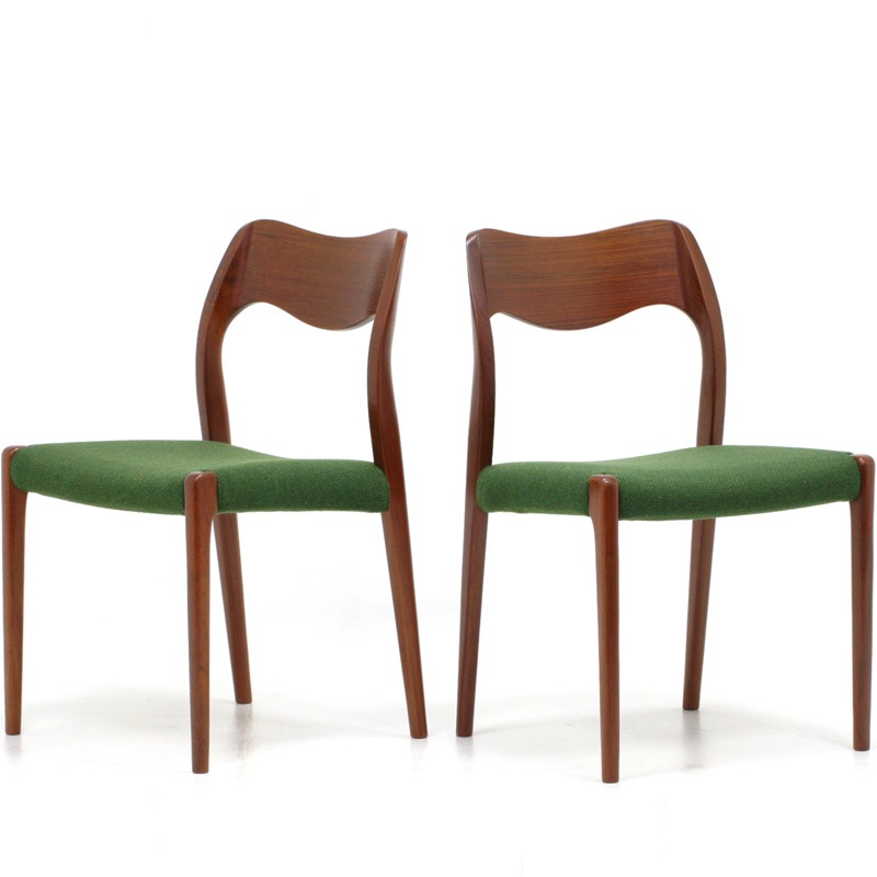 JLモラー No71 椅子 チーク材 2脚セット | 北欧家具,ダイニングチェア