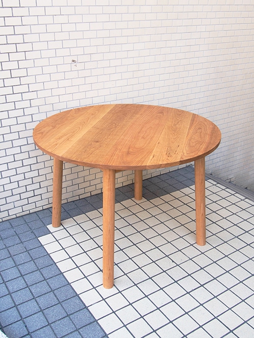 直径105cm チェリー無垢材 円形 ダイニングテーブル｜イデア