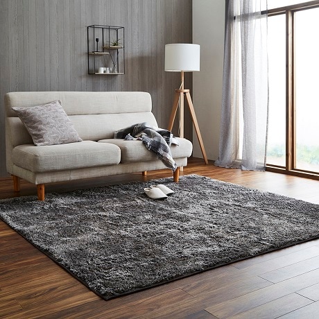 シャギーラグ ルフォン 洗える 滑り止め ホットカーペット対応