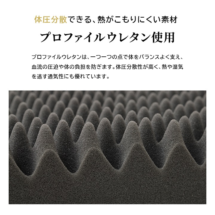 高反発マットレス プロファイルウレタン 三つ折り 190N セミシングル