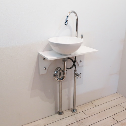 廃番】洗面台セット お得 壁付け 白 ホワイト W500×D200 | 品番【E