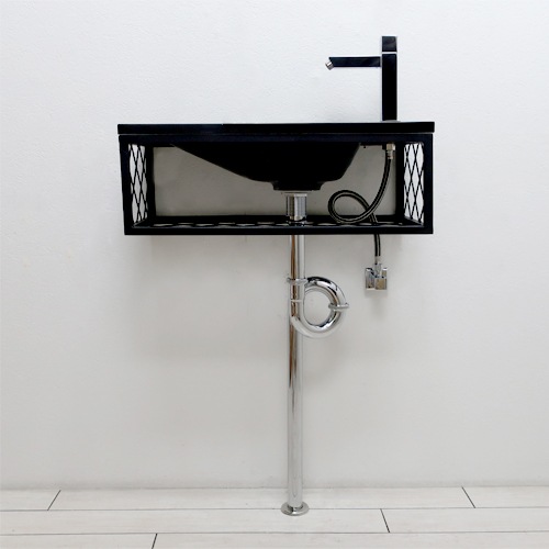 洗面台セット お得 壁付け 人工大理石 黒 ブラック W550×D280×H200