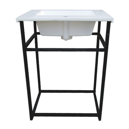 組立式洗面台 アイアン 人工大理石 おしゃれ 白 ホワイト W600×D455