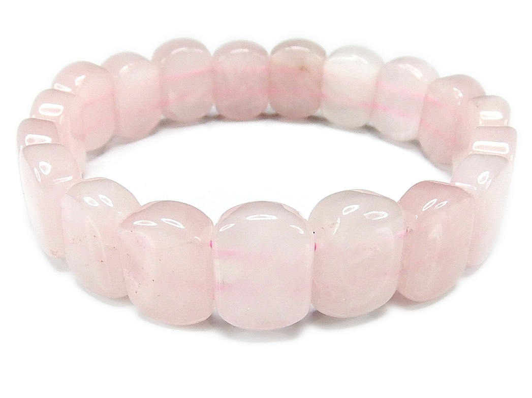 AA+ローズクォーツバングルブレスレット楕円天然石恋愛運石街 | 石種別
