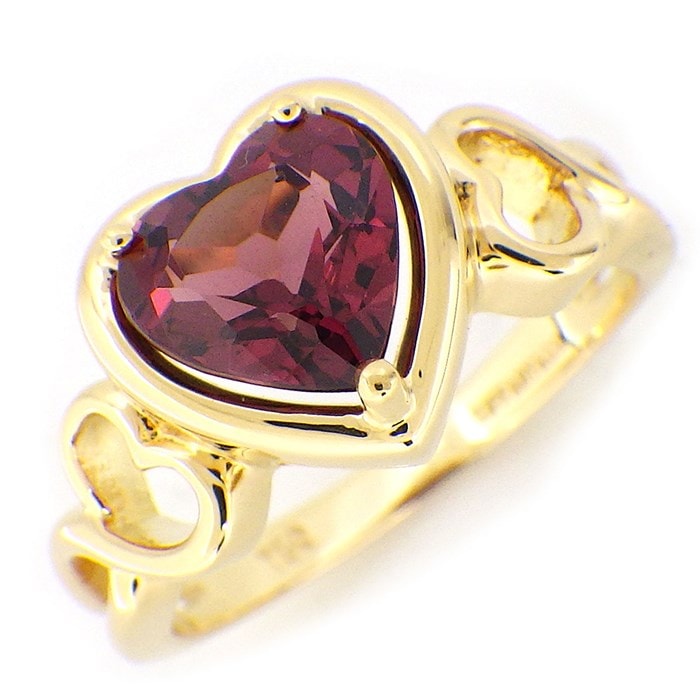 ティファニー Tiffany & Co. リング 1ポイント ハートシェイプ レッド