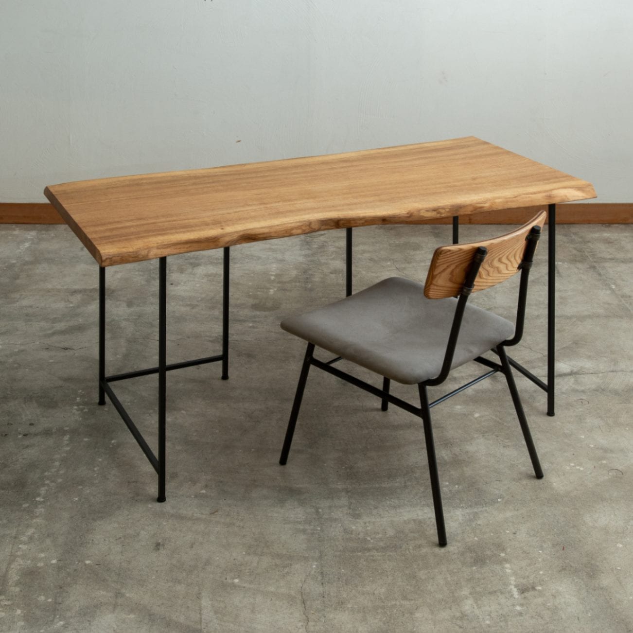 無垢天板 ナラ デスクテーブル | 家具,テーブル・デスク | オリジナル